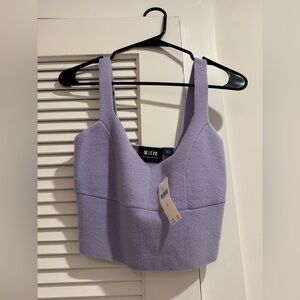 NWT lilac crop sweater tank